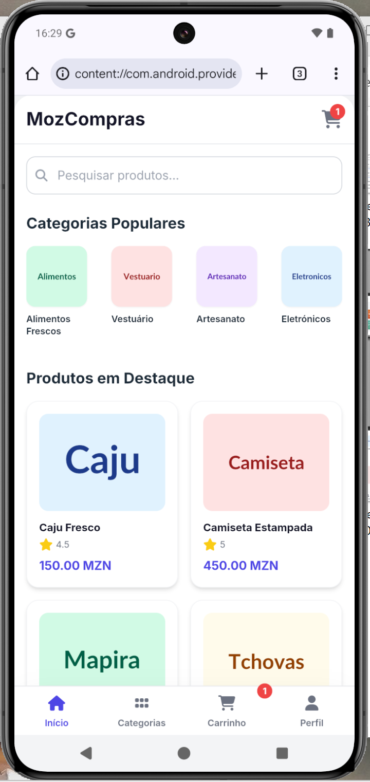 App de E-commerce Moçambicano