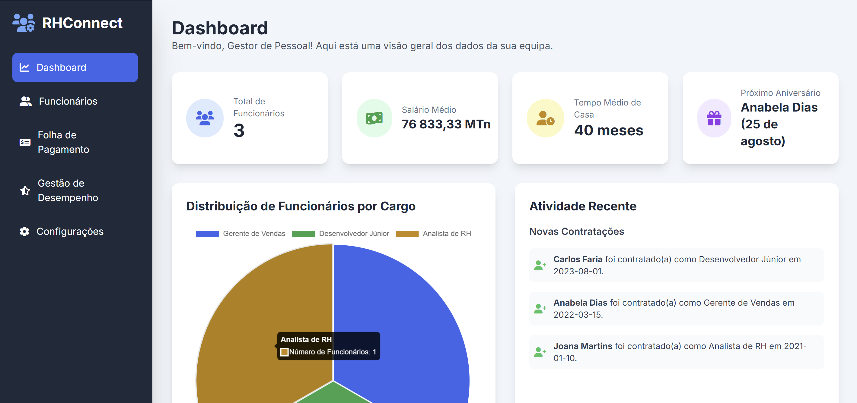 Sistema de Gestão de RH